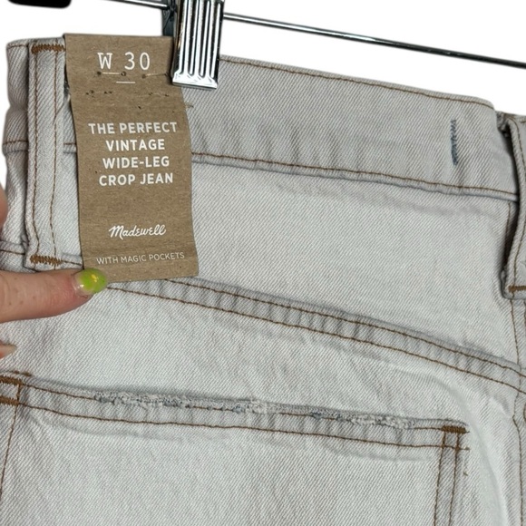 NWT Madewell The Perfect Vintage Wide-Leg Crop Jean in Edmunds Wash Size 30 - Picture 11 of 16